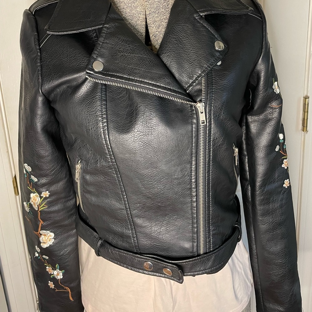 Romeo,+ Juliet vegan Moto-style jacket Medium